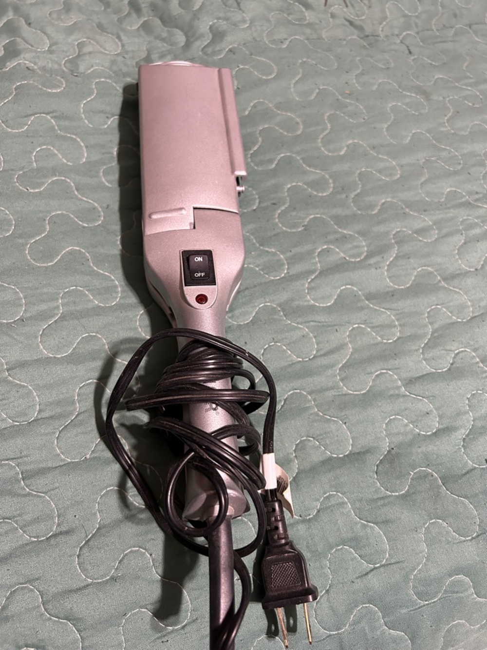 Silver Electric Hair straightener with Power Switch